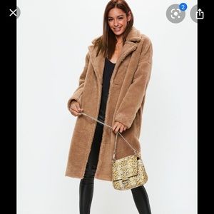 Missguided Oversized Chunky Borg Teddy Coat